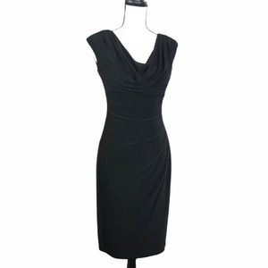 Ralph Lauren Drape Cowl Neck Cocktail Dress Sz 4